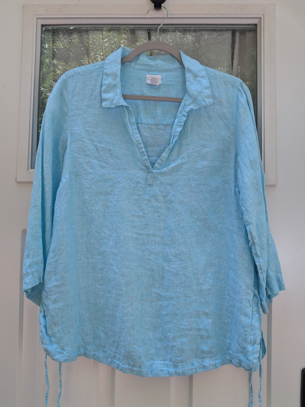 Sigrid Olsen  Linen V-Neck Tunic Beach Casual